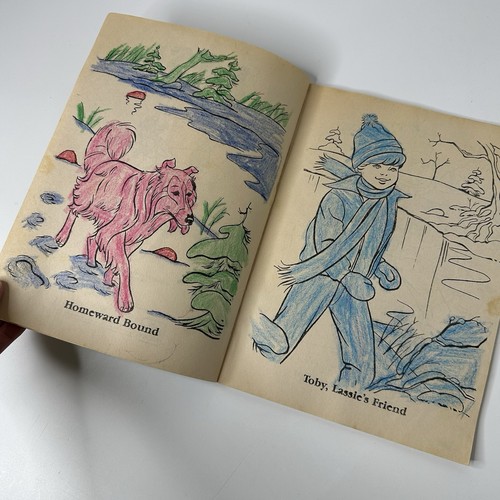 Vtg 1979 Lassie Landslide At Roberts Range Coloring Book Golden READ - Picture 9 of 13