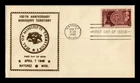 DR JIM STAMPS US COVER MISSISSIPPI TERRITORY 150TH ANNIVERSARY FDC THERMOGRAPHED