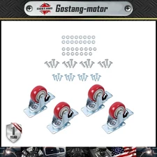 3 Inch Industrial Heavy Duty Swivel Caster Wheels with Brake Set of 4 Safety