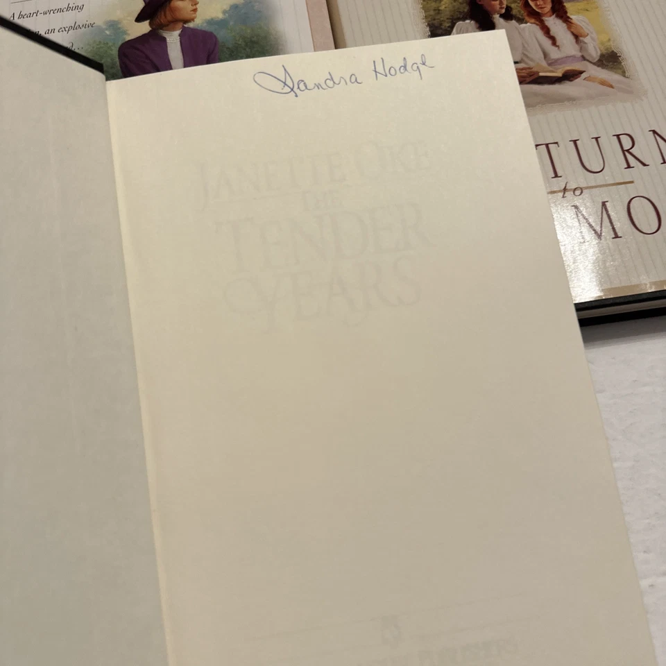 Lot Of 5 Janette Oke Christian Romance Novels Prairie  Frontier Life HCDJ Foto 3 de 4