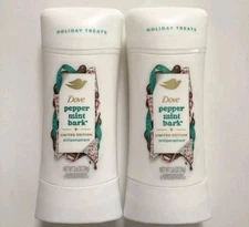 2 Pack - Dove Peppermint Bark Antiperspirant Deodorant, 2.6 oz ea, Exp 07/26