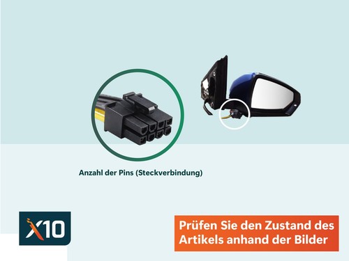 Außenspiegel Honda Accord AC Seitenspiegel Links Side Mirror - Bild 2 von 7