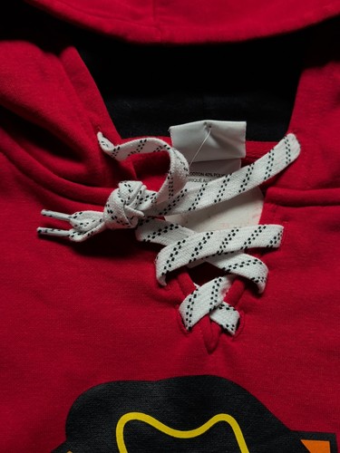 Mens Medium NHL Apparel Chicago Blackhawks Lace-Up Hoodie Hooded Sweatshirt NEW - Picture 5 of 14