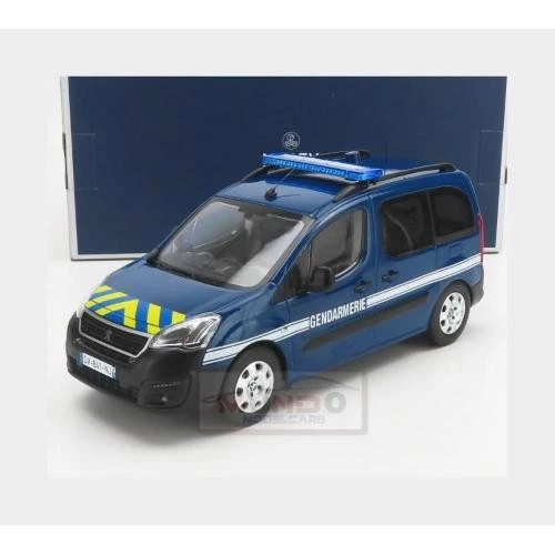 1:18 NOREV Peugeot Partner Gendarmerie 2018 Blue Yellow NV184895 - Immagine 2 di 2