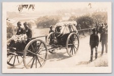 Aldershot Police Funeral Gun Carriage Coffin Union Jack Flag RPPC Postcard