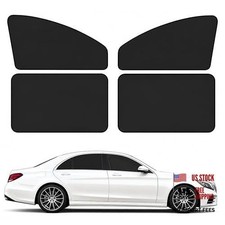 Magnetic Car Window Shades for Side Windows - 4 PCS 100 Black Universal Fit