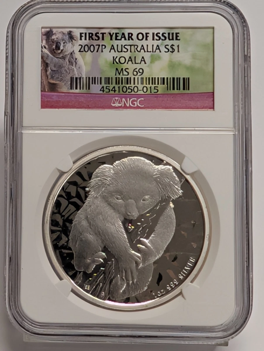 NGC MS69 準最高鑑定・純銀コアラ1オンス銀貨2017年 オーストラリア Australian Koala MS 69 Graded 1 oz Precious Metal Content per Unit