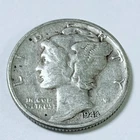 1944 MERCURY DIME *90% SILVER, Circulated Coin, Free Shipping #6704