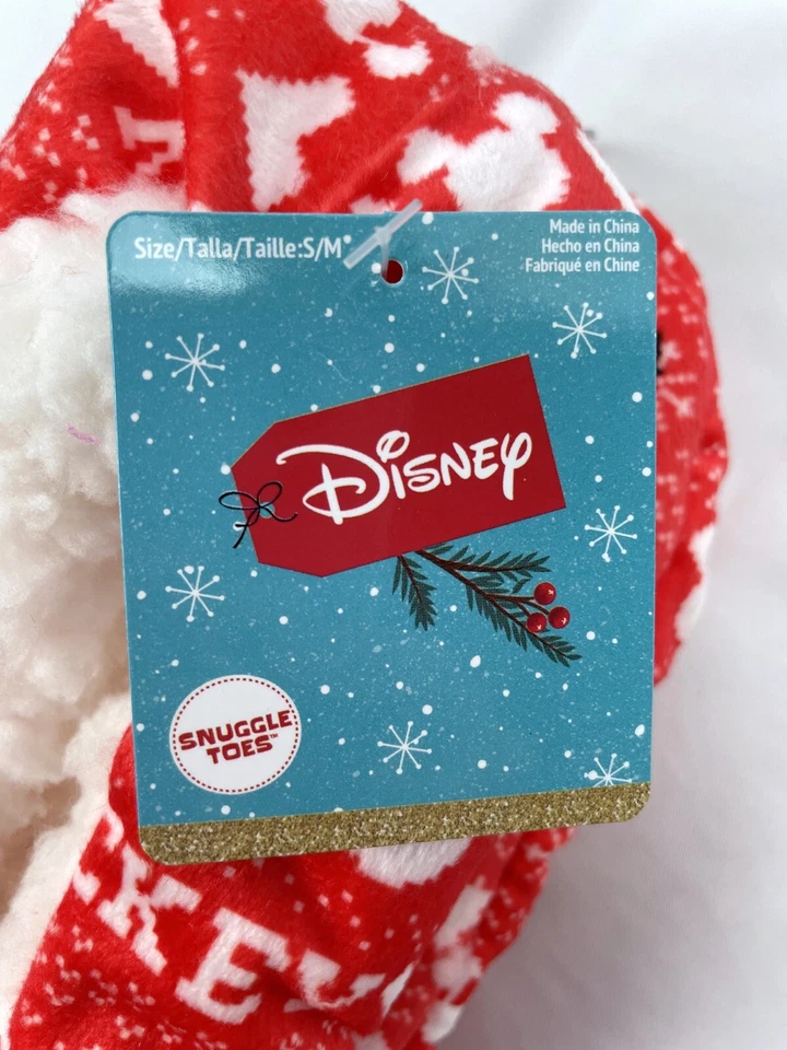 Носки Disney Minnie Mouse красные тапочки размер S/M женские праздничные рождественские - Изображение 4 из 4