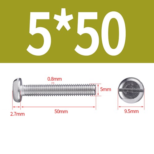 M2 M2.5 M3 M4~M10 A2 Stainless Steel Slotted Cheese Head Machine Screws DIN 84 - Picture 85 of 118