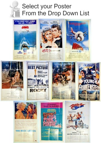 Carteles de películas 1981 Topps Giant Pin-up 12" x 20" - Tú eliges tu elección de 12 diferentes - Imagen 2 de 12