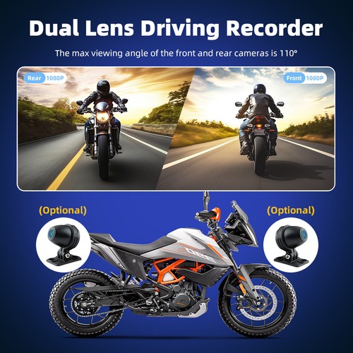 Universal Portable 5"Linux Motorcycle Navigation Carplay BT5.0 720P IP67 GPS DVR - Picture 7 of 22