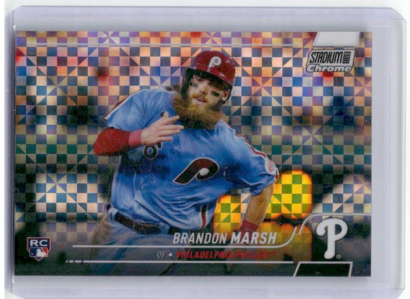 2022 Stadium Club Chrome Brandon Marsh X-Fractor Rookie #271