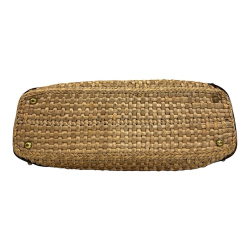 Vintage 60s 70s ETIENNE AIGNER Woven Straw Leather Handbag Basket Bag Box RARE - Picture 12 of 22