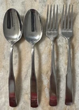 4pc INS150 Stainless by IS International Silver American USA forks spoons