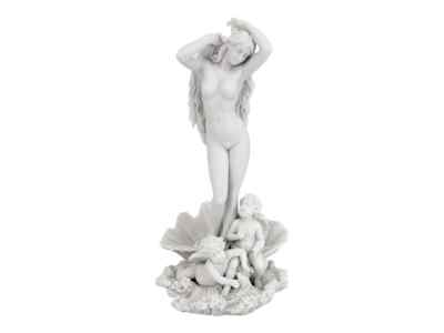 Birth of Goddess Aphrodite Venus Statue Sculpture White Finish 32 cm