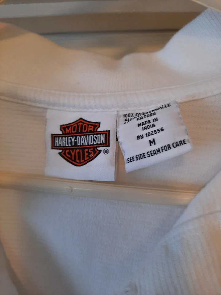 Polo Harley-Davidson SS blanco para hombre usado Desoto County Miss. Foto 3 de 4