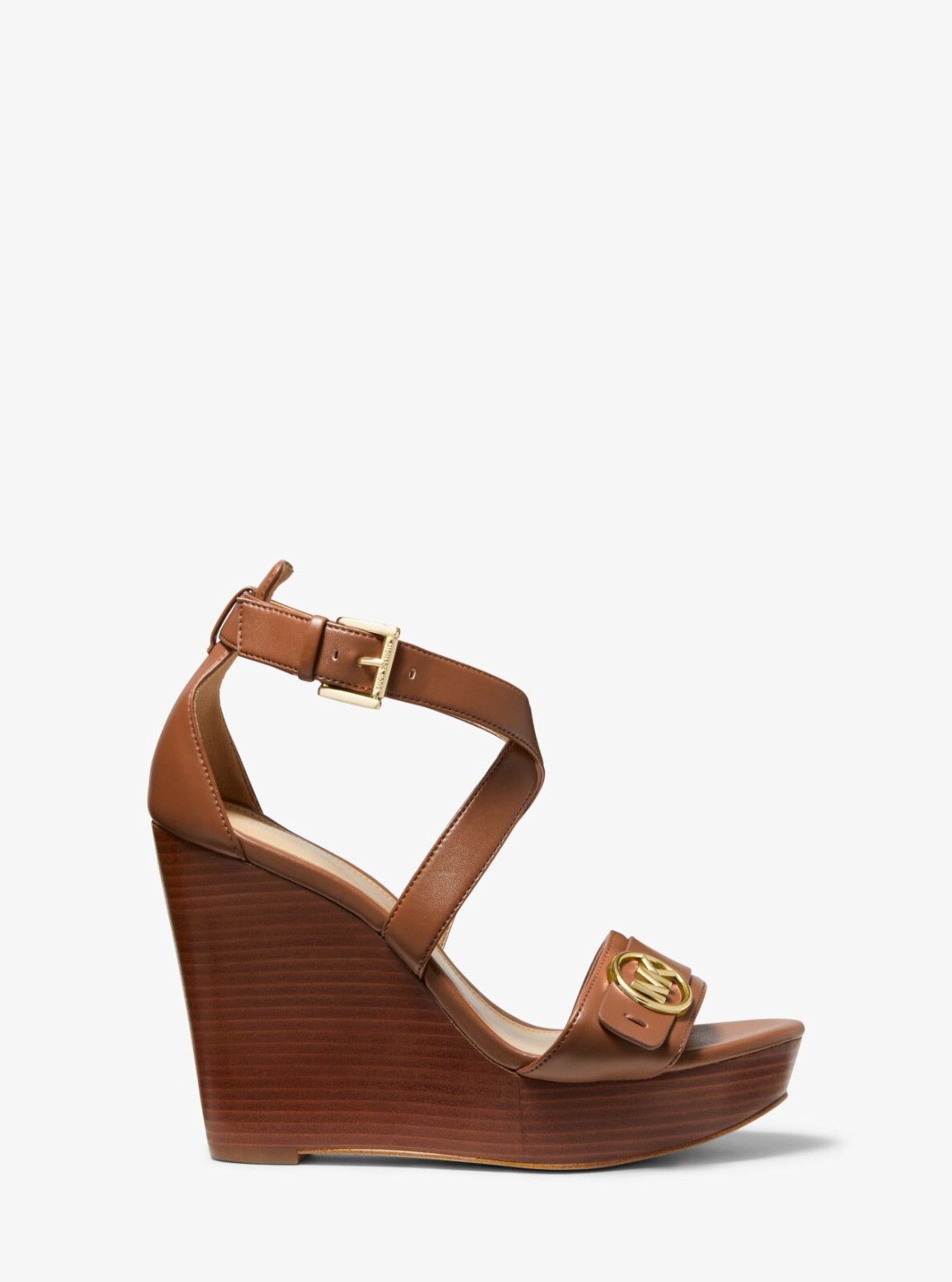 Gold Mk Logo Sexy Wedges 7 9 I Love Shoes