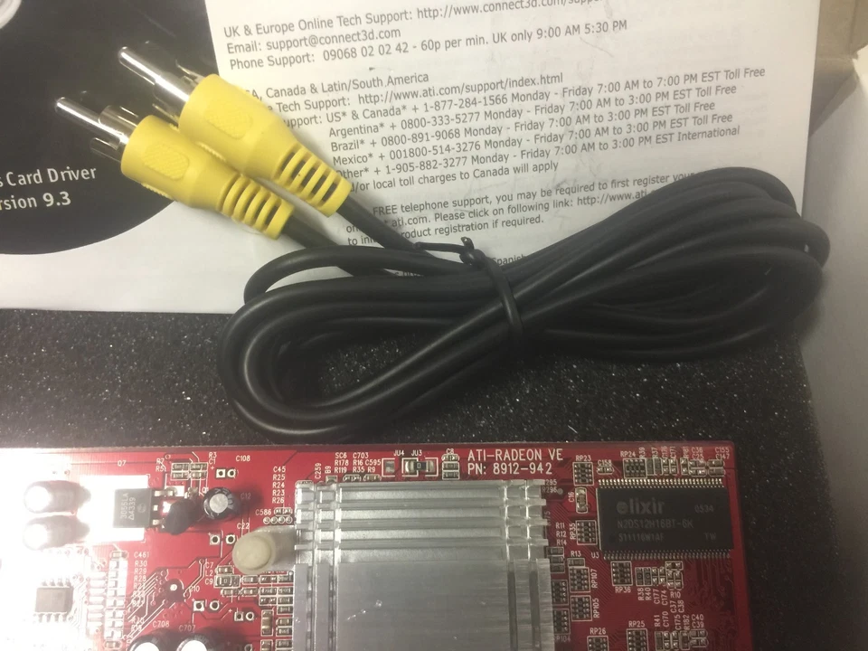 ATi Radeon 7000 AGP DVI / VGA / 64MB Graphics Card C3D 6053 / 8912-942 TV Out - Image 3 of 4