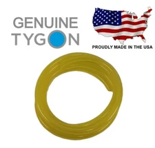 10' Genuine Tygon F-4040-A 1/4" ID x 3/8" OD Yellow Fuel Line USA Made AAG00017