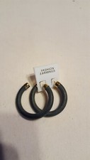 Modeschmuck Ohrschmuck , Creolen , grau , Neu