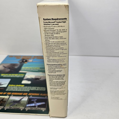 Microsoft Combat Flight Simulator 2 WW II Pacific Theater New Old Stock SEALED - Picture 5 of 7