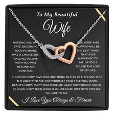 To My Wife Necklace, Wife Gift from Husband, Wife Birthday Gift, Christmas Gift