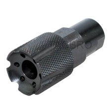 9MM 1/2"x28 TPI Low Concussion Muzzle Brake - Black Oxide Steel Construction