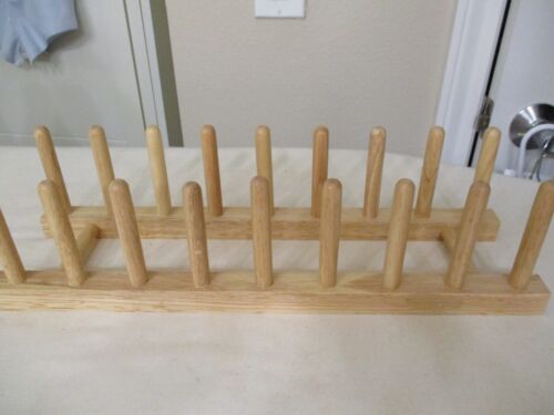 DISH DRAINER/DISPLAY RACK:  15"long; 9 Row; smooth finish tops - Picture 1 of 6