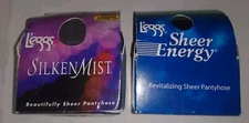 L'eggs Silken Mist & Sheer Energy Jet & Black Mist Pantyhose size Q (Large) New