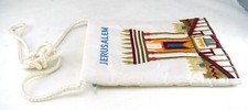 Yair Emanuel Embroidered Silk Bag w Zipper Jerusalem picture of Temple New NWOB