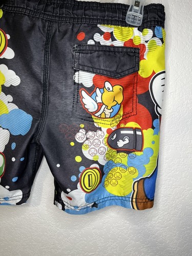 Super Mario Boy's Swim Trunks 2013 Nintendo Size 4 Video Game Beach Vacation - Picture 7 of 10