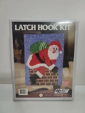 National Yarn Crafts Latch Hook Rug Kit Santa Sealed New Old Stock Vintage