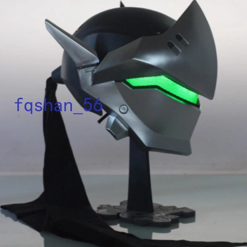 Overwatch Cospaly Genji Helmet Mask Cyborg Genji Led Luminous Light-up Mask Gift - Image 3 of 4
