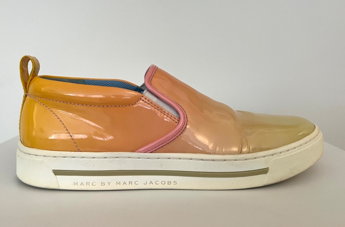 marc jacobs ローファー Marc Jacobs Slip On Patent Leather Sneaker Loafer Sunset