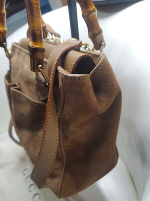 Gucci Vintage Small 2 Way Bamboo Handle Bag with Strap. | eBay