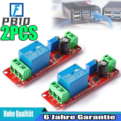 2PCS DC 12V Relay Module Adjustable 0-10s Delay Zeitschaltuhr NE555 Timer Board