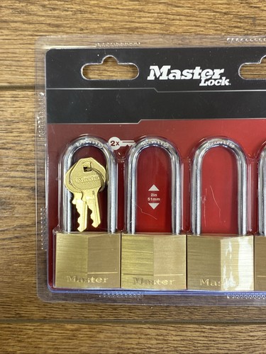 Master Lock 140QLH Solid Brass Keyed-Alike Wide Padlock 1-9/16 in. - Picture 3 of 14