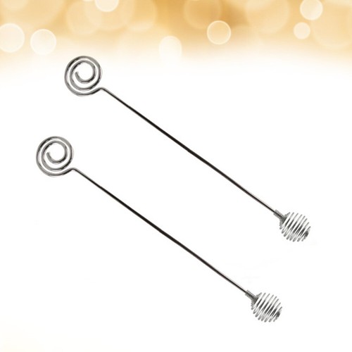 2pcs Stainless Steel Mixer Long Handle Stirring Sticks for Salon Use - Bild 1 von 11