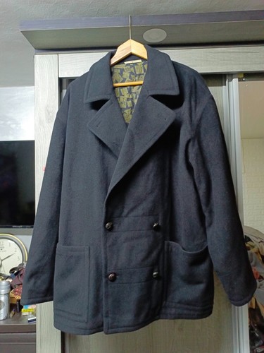 Vintage Valentino Uomo classic all worsted bespoke db pea over coat 54R big size - Picture 2 of 15