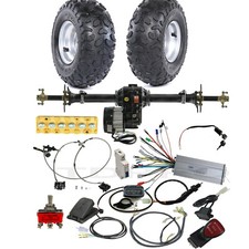 30" Go Kart Rear Axle Kit Wheels 48V 1000W Motor Differential Electric Tricycle