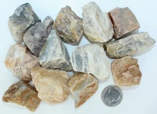 AAA Rough Madagascar Multi-Color Moonstone / 13 pcs / 13.8 oz (391.22 gr) / 1789
