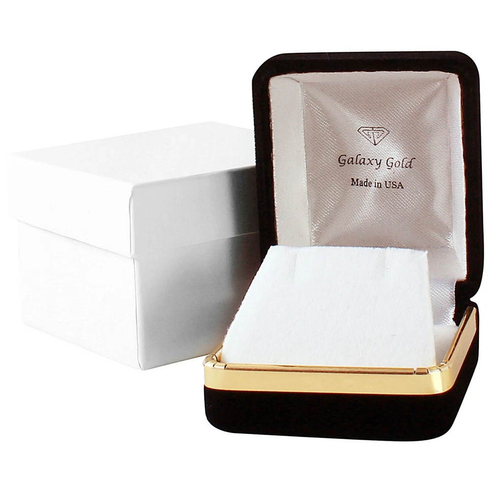 Aretes colgantes de oro blanco macizo de 14K diamante natural y perla briolette Foto 4 de 4