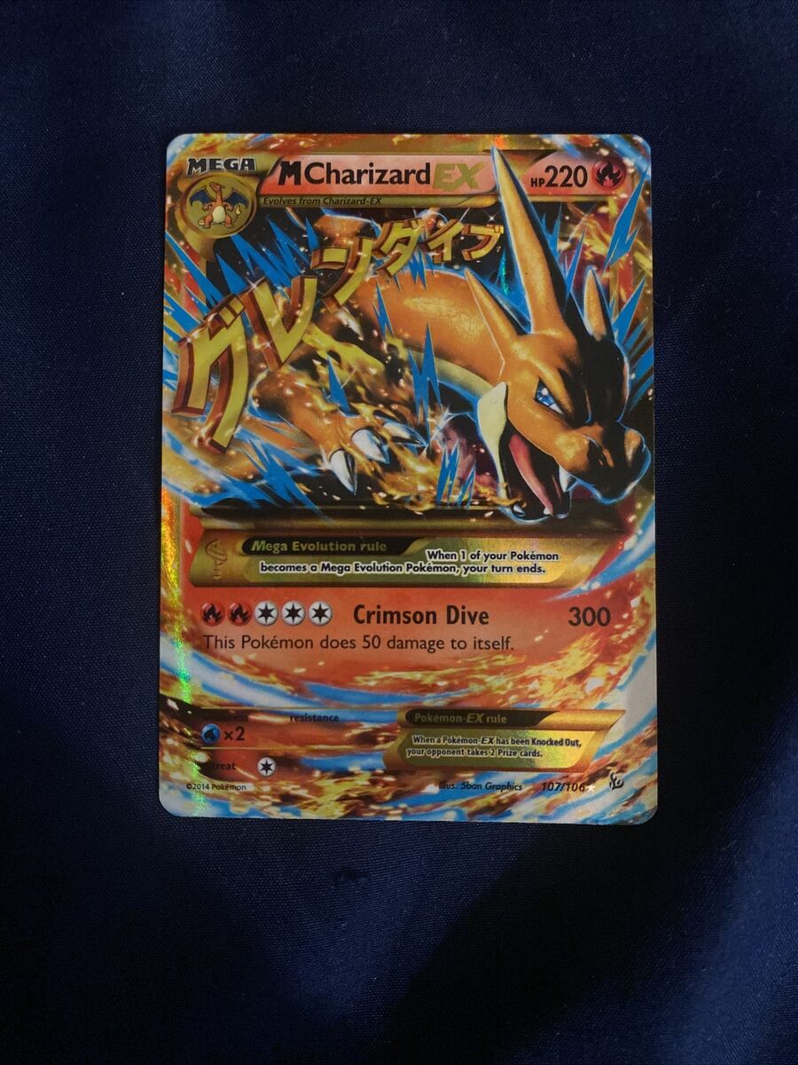  Pokemon - Mega-Charizard-EX (107) - XY Flashfire - Holo : Toys  & Games