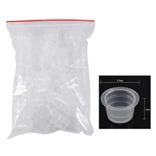 100Pcs/Set Tattoo Ink Cap Cup Container Plastic Permanent Makeup Pigment Acce US