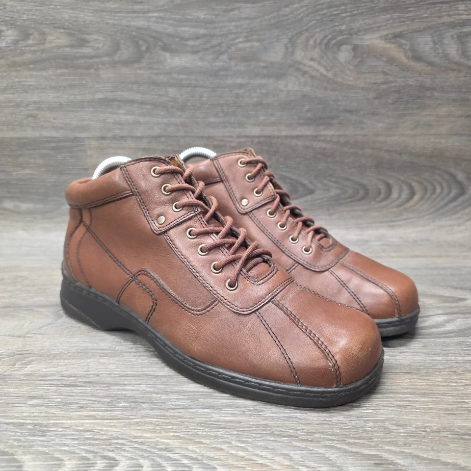 Naturalizer Floret Zapatos Mujer 8W Cuero Marrón Botas con Cordones Granola Niña 8 W Foto 2 de 4