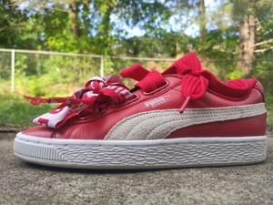 puma basket heart laces