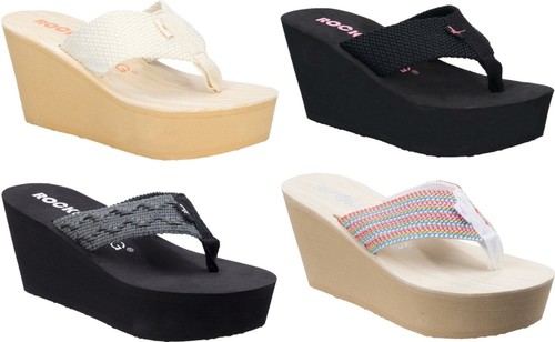 Chanclas de plataforma de con cuña talón de algodón para perros buceadores | eBay