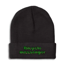 Beanies for Men Bicycle Messenger Winter Hats for Women Acrylic Skull Cap 1 Size