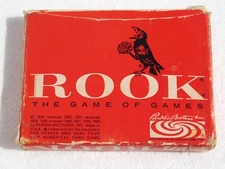 VTG 1963 PARKER BROS ROOK Card Game Four Suit Numerical Card Game & Rule Book